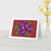 Afrikaanse Violette Dans - Frameable Kaart (Gele Bloem)