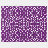 Afrikaanse Violette Safari Giraffe Fleece Deken (Voorkant (Horizontaal))