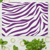 Afrikaanse Violette Safari Zebra Theedoek (Gevouwen)