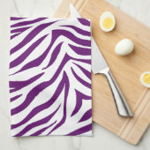 Afrikaanse Violette Safari Zebra Theedoek (Quarter Fold)