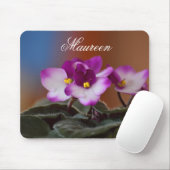 Afrikaanse viooltjes bloemen muismat (Met muis)