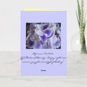 Afrikaanse viooltjes denken aan jou Kaart (Achterkant)