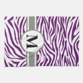 Afrikaanse viooltjesafari Zebra met monogram Theedoek (Horizontaal)