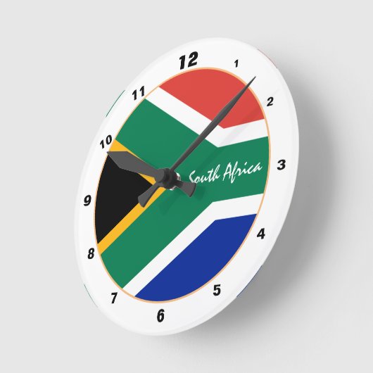 Afrikaanse vlag en Zuid-Afrika trendy mode /design Ronde Klok (Hoek)