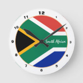 Afrikaanse vlag en Zuid-Afrika trendy mode /design Ronde Klok (Voorkant)