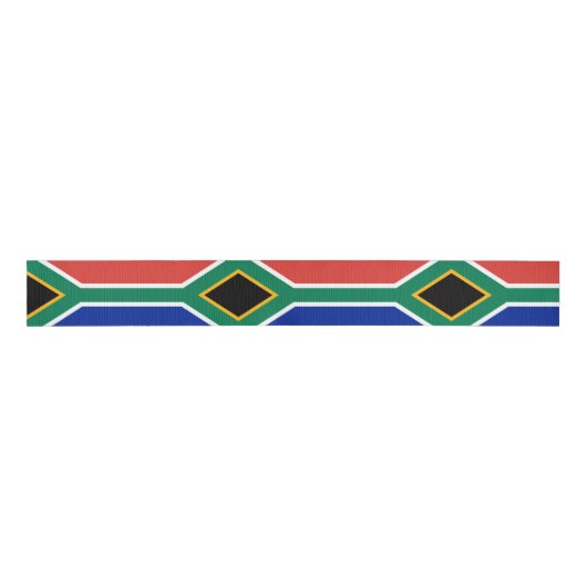 Afrikaanse vlag en Zuid-Afrikaans reizen, vakantie Grosgrain Lint (Voorkant)