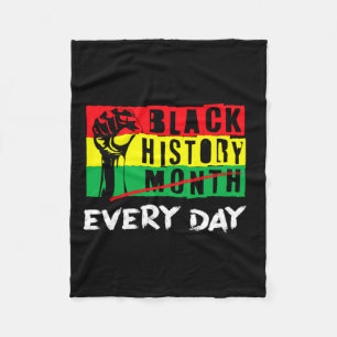 Afrikaanse Vlag Gebalde Vuist Black History Month Fleece Deken