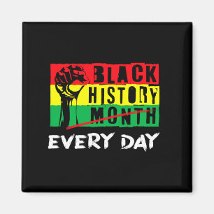 Afrikaanse Vlag Gebalde Vuist Black History Month Magneet