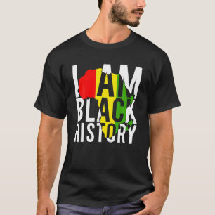 Afrikaanse vlag ik ben zwarte geschiedenis zwarte  t-shirt