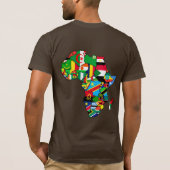 Afrikaanse vlaggen - Afrika kaart T-shirts en Topj (Achterkant)