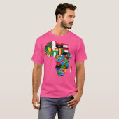 Afrikaanse vlaggen t-shirt (Voorkant volledig)