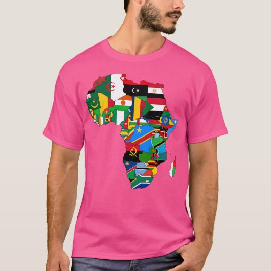 Afrikaanse vlaggen t-shirt (Voorkant)