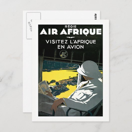 -Afrikaanse vliegreizen Briefkaart (Voorkant / Achterkant)