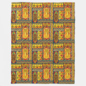 Afrikaanse volkskunst - naadloze vormen patroon 1 fleece deken (Voorkant)