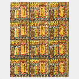 Afrikaanse volkskunst - naadloze vormen patroon 1 fleece deken