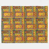 Afrikaanse volkskunst - naadloze vormen patroon 1 fleece deken (Voorkant (Horizontaal))