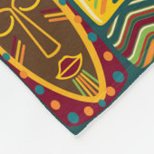 Afrikaanse volkskunst - naadloze vormen patroon 1 fleece deken (Hoek)