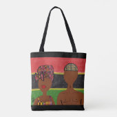 Afrikaanse Vrede & Liefde Canvas Tas (Achterkant)