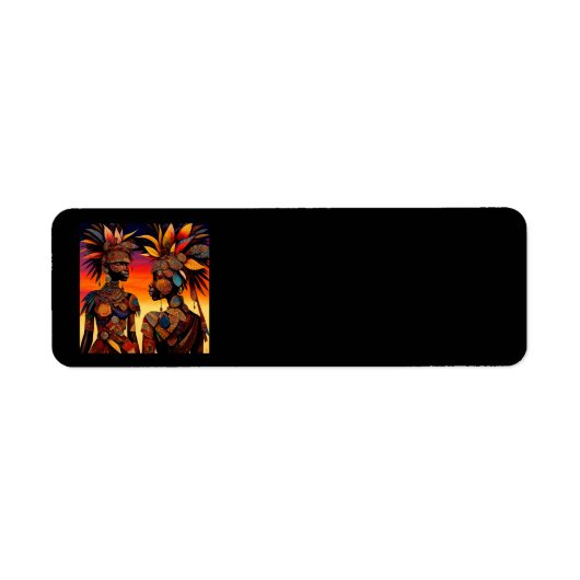 Afrikaanse vrouw Adresetiketten Etiket (Voorkant)