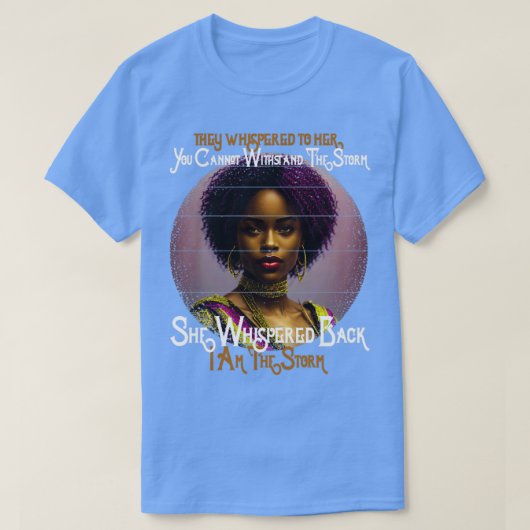 Afrikaanse vrouw Afro Black History Maand ik ben d T-shirt (Design voorkant)