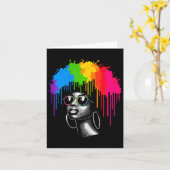 Afrikaanse vrouw Afro haar melanine Juneteenth Kaart (Gele Bloem)