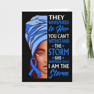 Afrikaanse vrouw Afro Ik ben de storm Ataxie bewus Kaart