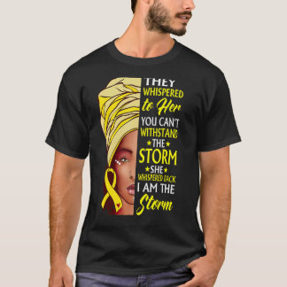 Afrikaanse vrouw Afro Ik ben het Storm Spina Bifid T-shirt