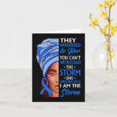 Afrikaanse vrouw Afro ik ben Storm Ataxia Awarenes Kaart (Gele Bloem)