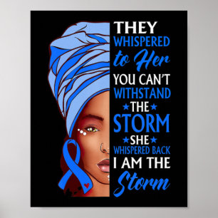 Afrikaanse vrouw Afro ik ben Storm Ataxia Awarenes Poster