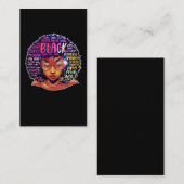 Afrikaanse vrouw Afro Pride Girl Visitekaartje (Voorkant / Achterkant)
