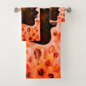 afrikaanse vrouw badhanddoek set bad handdoek (Insitu)