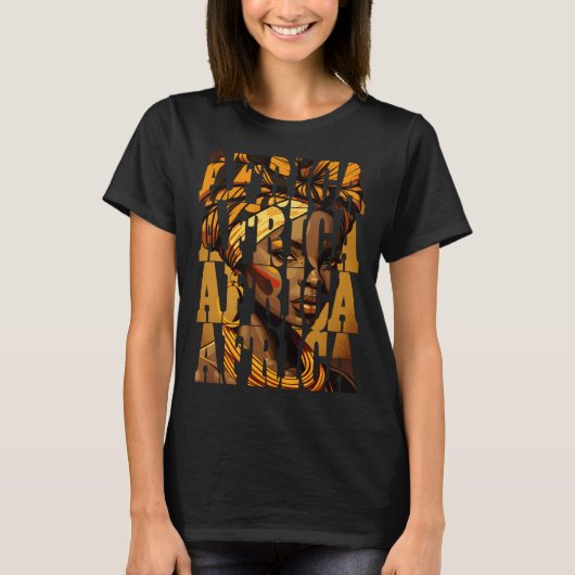 Afrikaanse vrouw Black History Month Afrika  1 T-shirt (Voorkant)