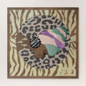 Afrikaanse vrouw boho artwork puzzel (Horizontaal)