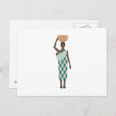 Afrikaanse vrouw briefkaart (Voorkant / Achterkant)