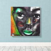 Afrikaanse vrouw canvas afdruk (Insitu (Houten vloer))