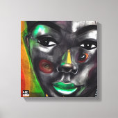Afrikaanse vrouw canvas afdruk (Voorkant)