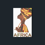 Afrikaanse vrouw canvas afdruk<br><div class="desc">Traditionele afrikaanse vrouw</div>