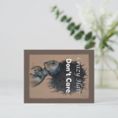 Afrikaanse vrouw Crazy Hair geeft geen grappige pr Briefkaart (Staand voorkant)