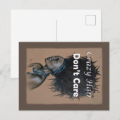 Afrikaanse vrouw Crazy Hair geeft geen grappige pr Briefkaart (Voorkant / Achterkant)