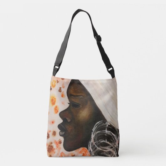  afrikaanse vrouw crossbody tas (Achterkant)