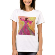 Afrikaanse vrouw die danst Dames T-shirt