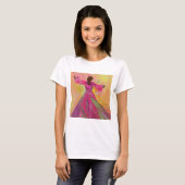 Afrikaanse vrouw die danst Dames T-shirt (Voorkant volledig)