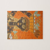 Afrikaanse vrouw die mandje op maat maken Product Legpuzzel (Horizontaal)