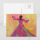 Afrikaanse vrouw die postkaart danst (Voorkant / Achterkant)