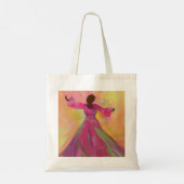 Afrikaanse vrouw die tas voor vrouwen danst (Achterkant)