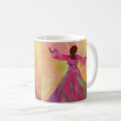 Afrikaanse vrouw die vrouwen danst  koffiemok (Voorkant rechts)
