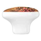 Afrikaanse vrouw en Giraffe keramische knop (Zijkant)