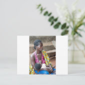 Afrikaanse vrouw en haar baby. briefkaart (Staand voorkant)