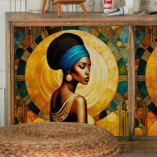 Afrikaanse Vrouw en Maan Decoupage Tissue Paper Tissuepapier