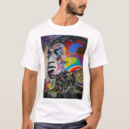 Afrikaanse vrouw graffiti art t-shirt